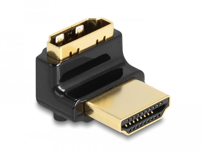 Delock Hdmi Adapter Stecker Zu Buchse 90° Oben Gewinkelt 8k 60 Hz Metall