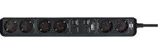 EAN 4007123663439 - Brennenstuhl 1159760936 regleta inteligente 6 salidas AC 1,5 m Negro imagen 2