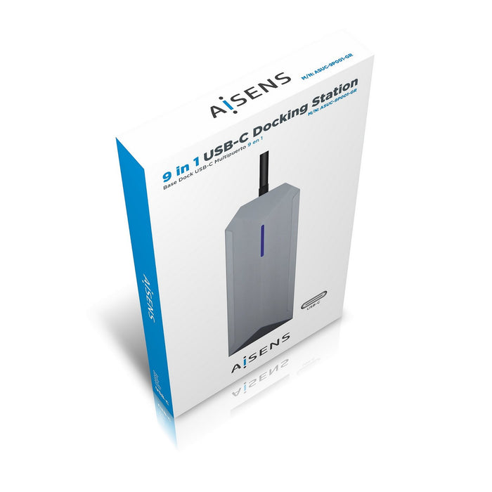 EAN 8436574706260 - AISENS ASUC-9P001-GR base para portátil y replicador de puertos Alámbrico Thunderbolt 3 imagen 7