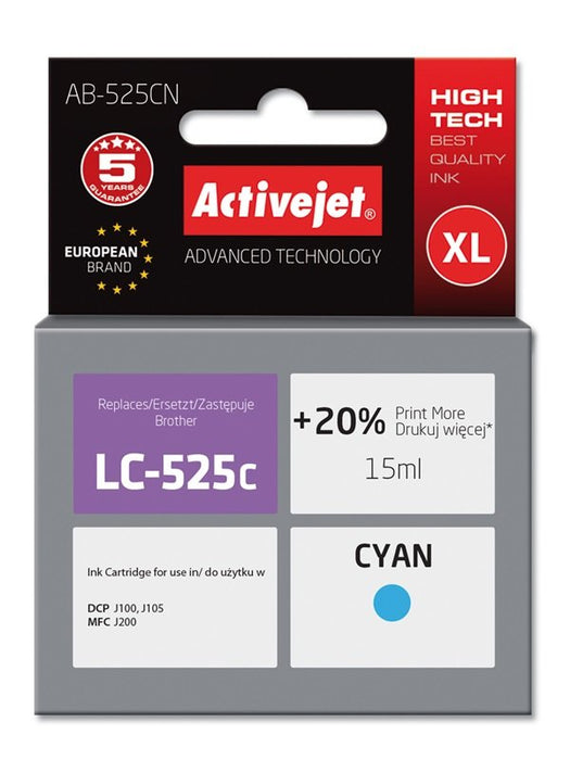 EAN 5901443097174 - Activejet AB-525CN cartucho de tinta 1 pieza(s) Compatible Alto rendimiento (XL) Cian imagen 1