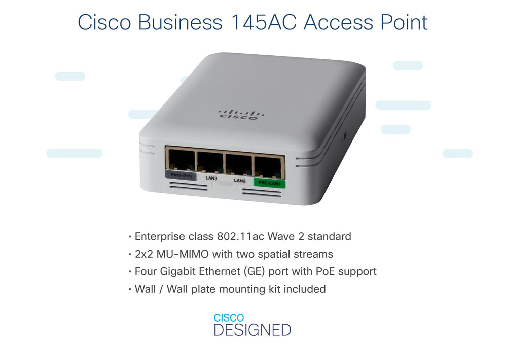 EAN 0889728275217 - Cisco CBW145AC-E punto de acceso inalámbrico 867 Mbit/s Gris Energía sobre Ethernet (PoE) imagen 4