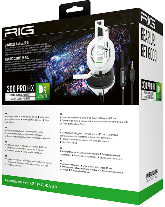 Auriculares Nacon Rig 300hx Xbx Gaming Headset White Rig300prohxw