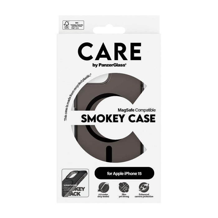 EAN 5715685012402 - PanzerGlass CARE™ by ® Smokey Case w. Black MagSafe iPhone 15 funda para teléfono móvil Negro imagen 4