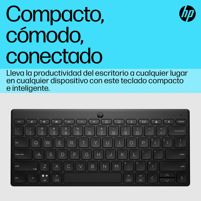 EAN 0196548515783 - HP 350 BLK Compact Multi-Device Keyboard teclado Hogar Negro imagen 3