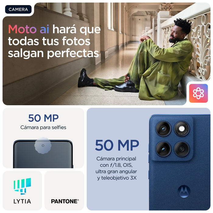 EAN 0840023298141 - Motorola edge 60 16,9 cm (6.67") SIM doble Android 15 5G USB Tipo C 12 GB 256 GB 5200 mAh Azul imagen 15