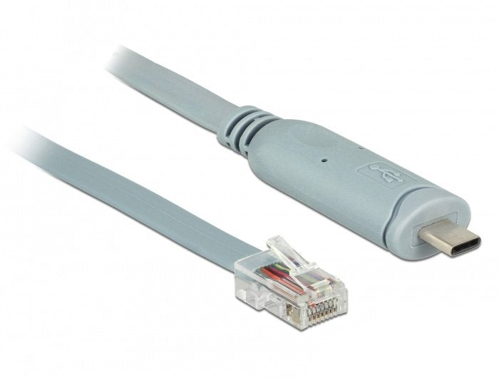 EAN 4043619899173 - DeLOCK 89917 cable de serie Gris 0,5 m USB 2.0 Type-C RJ45 imagen 1