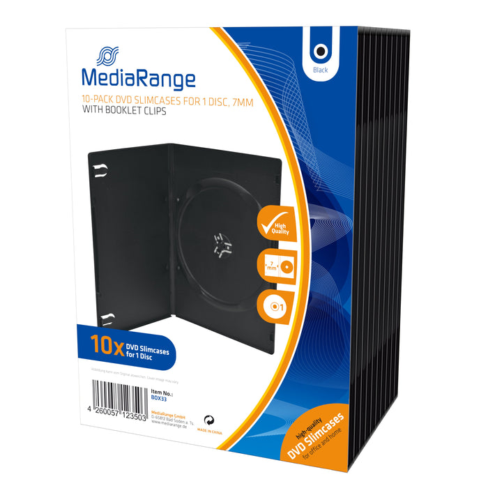 EAN 4260057123503 - MediaRange BOX33 funda para discos ópticos Funda de DVD 1 discos Negro imagen 2