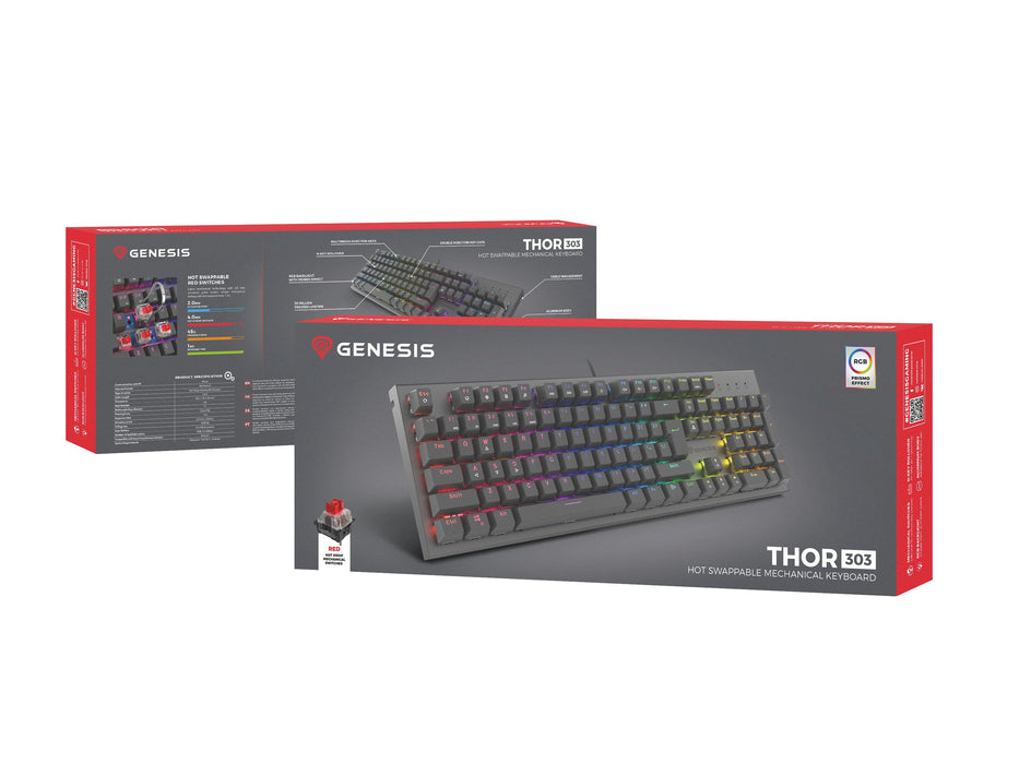 EAN 5901969432909 - GENESIS Thor 303 teclado Juego USB QWERTY Internacional de EE.UU. Negro imagen 9
