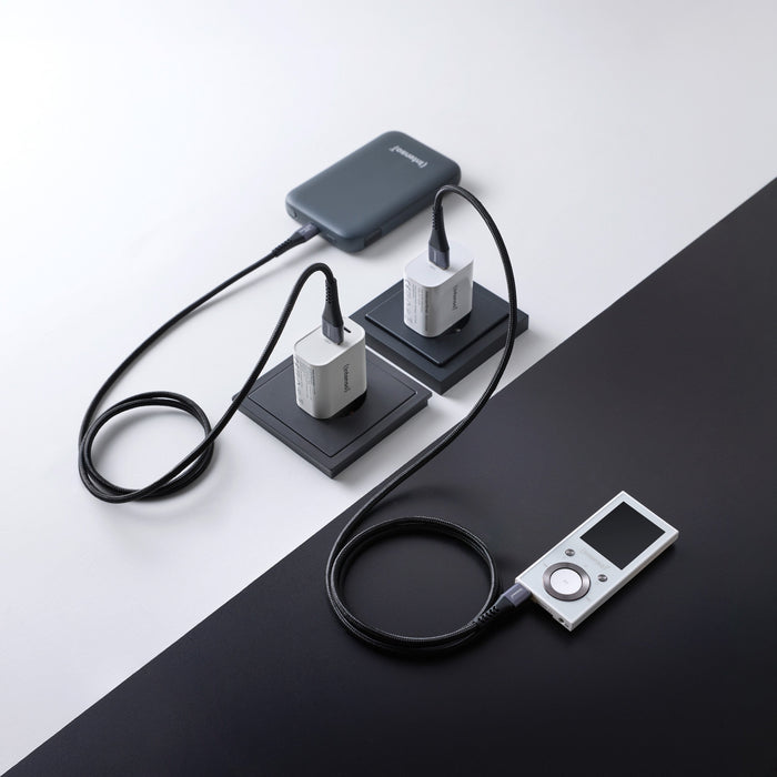 Intenso Usb-A/Usb-C Cable A60c Nylon 1m Black Double Pack