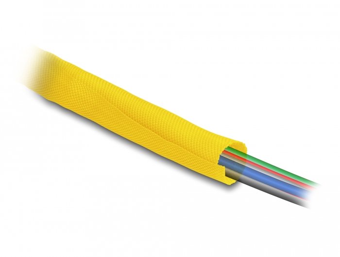Manguera De Tela Con Cierre Automático Delock. Resimente Al Calor. 2mx19mm Amarillo