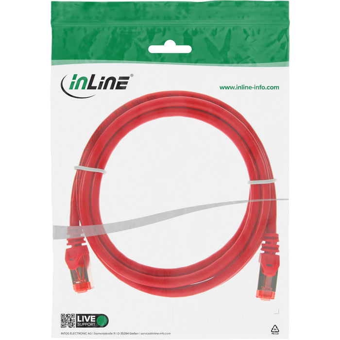Cable De Red Inline S/Ftp Pimf Cat.6 250mhz Pvc Cca Rojo 1m