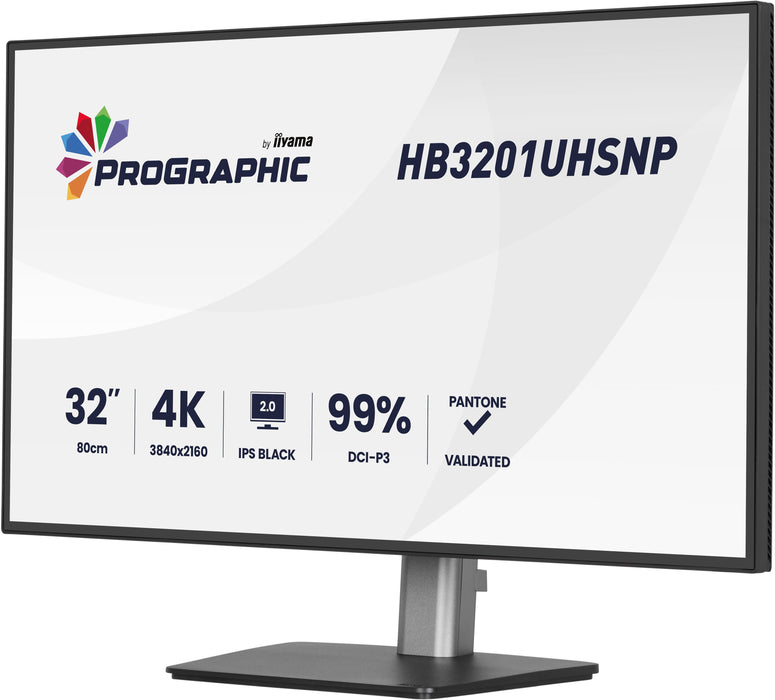 EAN 4948570125395 - iiyama ProGraphic HB3201UHSNP-B1 pantalla para PC 80 cm (31.5") 3840 x 2160 Pixeles 4K Ultra HD Negro imagen 4