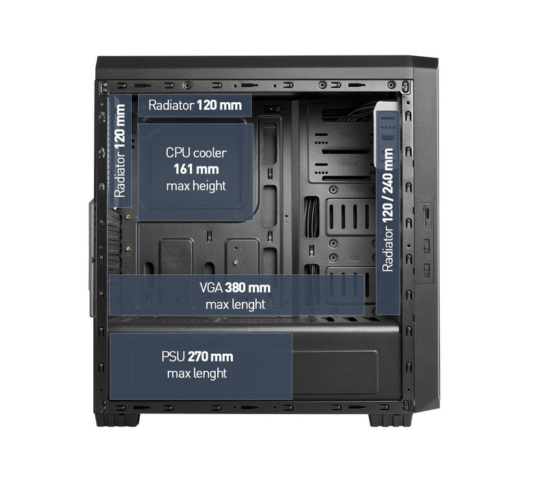 Caja Pc Nox Atx Hummer Zs Negra