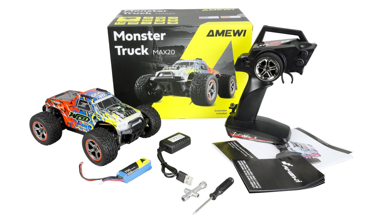 Amewi Hyper Go Max20 Monmertruck Li-Po 750mah Azul Orange