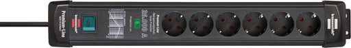 EAN 4007123674084 - Brennenstuhl 1951160400 base múltiple 1,8 m 6 salidas AC Interior Negro imagen 2