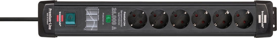 EAN 4007123674084 - Brennenstuhl 1951160400 base múltiple 1,8 m 6 salidas AC Interior Negro imagen 2