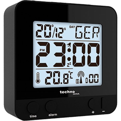 Technoline Wt235 Sw Radiocontrollato Sveglia Nero Tempi Di Allarme 1