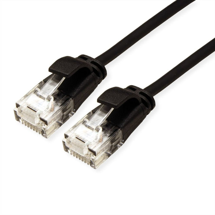 Roline Verde Utp Cable De Red Cat.6a (Class Ea), Lsoh, Slim, Schwarz, 2 M
