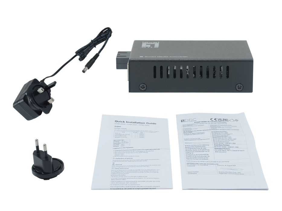 Levelone Media Convertidor Rj45->Sc Ge Mm Smart 850nm 500m