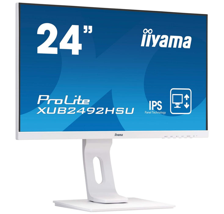 Monitor Iiyama 24" Pl Xub2492hsu-W1 Ips 5ms,Vga,Dp, Hdmi,Sp, Pivotante Blanco