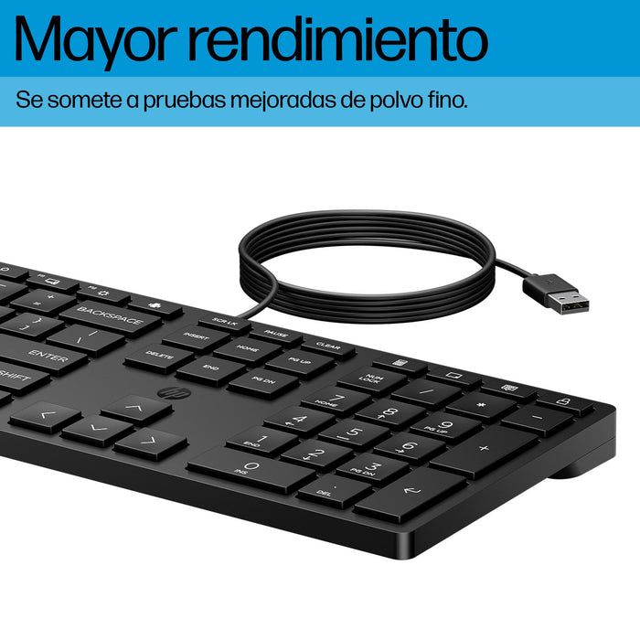 EAN 0194721888419 - HP 320K Wired Keyboard teclado Oficina USB Negro imagen 7