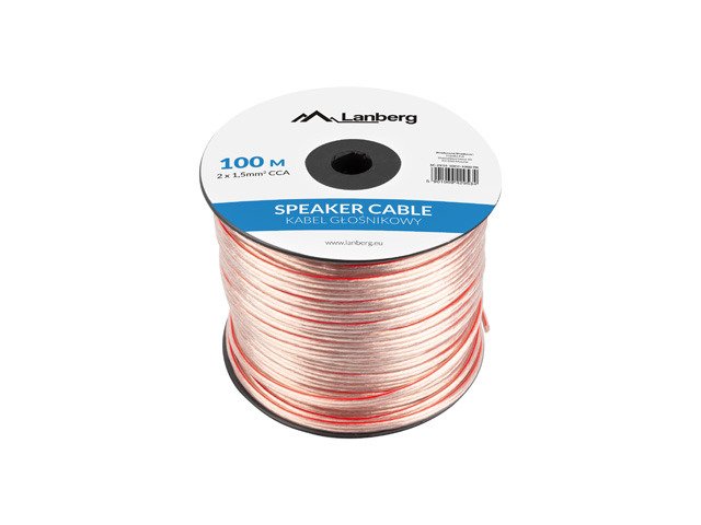 EAN 5901969429534 - Lanberg SC-2X15-10CC-1000-TR cable de audio 100 m Transparente imagen 1
