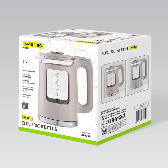 EAN 4897144673803 - Maestro MR-065-BEIGE tetera eléctrica 1,7 L 2200 W imagen 6