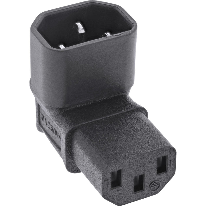 Adaptador De Alimentación Inline Iec 60320 C14/C13, Ángulo Arriba/Abajo, 3 Pines