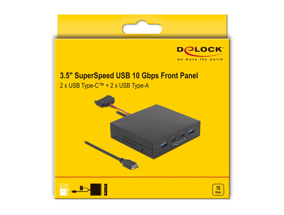 EAN 4043619640577 - DeLOCK 64057 panel bahía disco duro Negro imagen 3