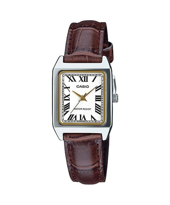 Casio Ltp-V007l-7b2udf Damen-Analoguhr, Braun/Silber