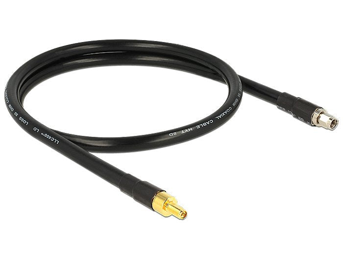 Cable Hf Delock Rp-Sma -> Rp-Sma Macho / Hembra 1.00m