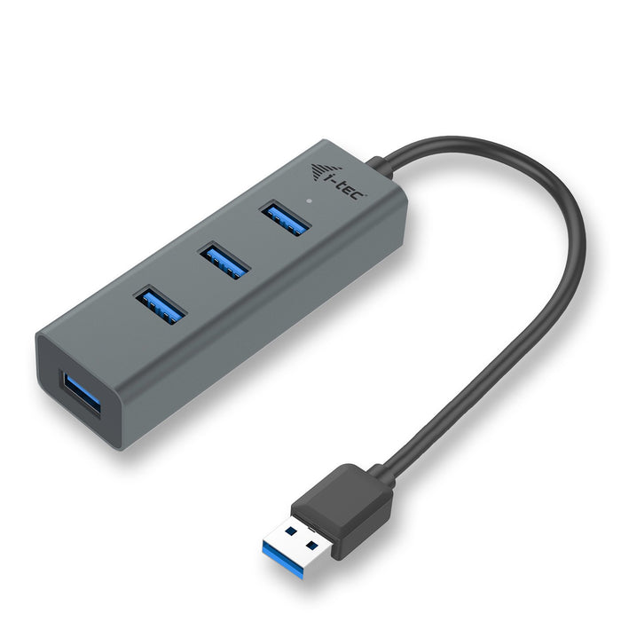 EAN 8595611702259 - i-tec Metal U3HUBMETAL403 hub de interfaz USB 3.2 Gen 1 (3.1 Gen 1) Type-A 5000 Mbit/s Gris imagen 2