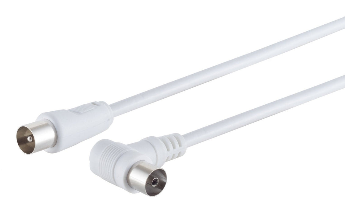 S-Impuls Cable De Antena, Winkel Recto, >80 Db, Blanco, 10m