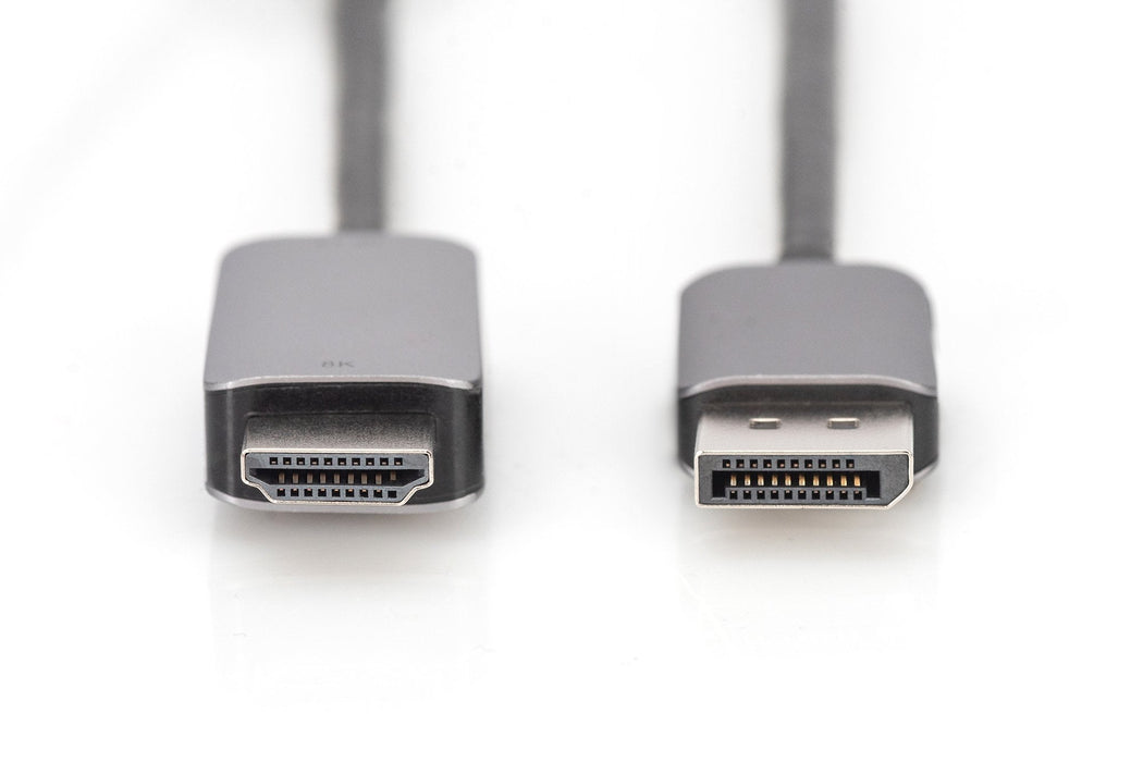 Digitus Cable Adaptador 8k Displayport, Dp A Hdmi Tipo A 1m Negro