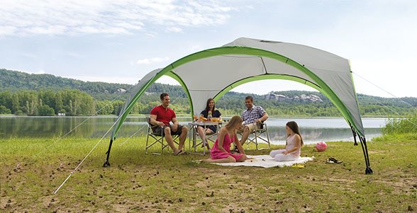Refugio Para Eventos Coleman Pavilion Pro Xl, 4,5 X 4,5 M (Gris Claro/Verde)