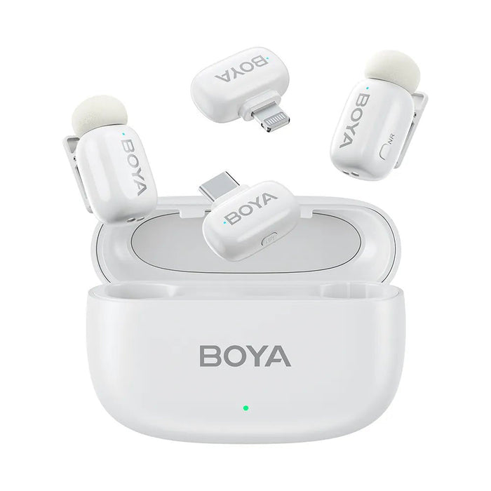 Boya Wireless Micrófono Mini-13 Lightning Usb-C, White