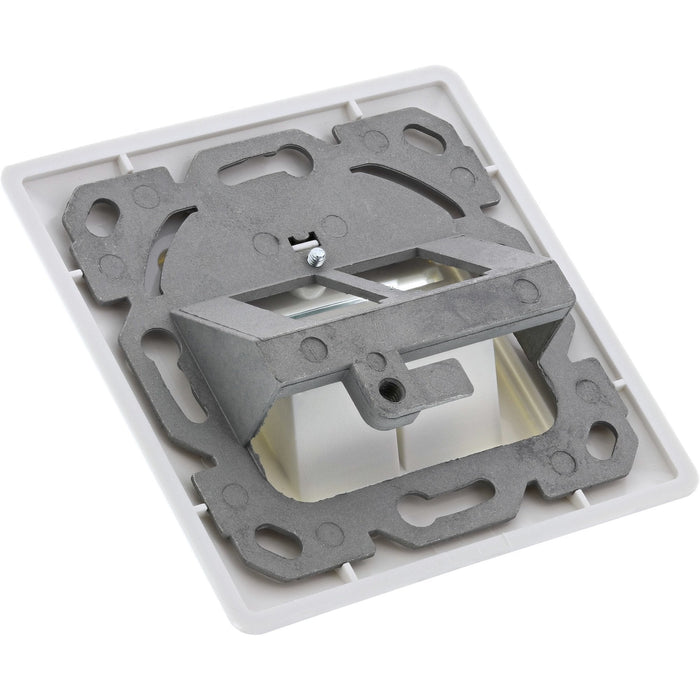 Caja Inline Cat.6a De Empotrar 2x Rj45 Blanco Ral9010
