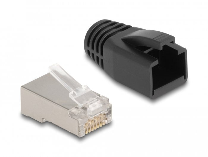 Delock 66989 Rj50 Modular Macho Cat.5e Con Protectores Contra Dobleces Juego De 25 Piezas