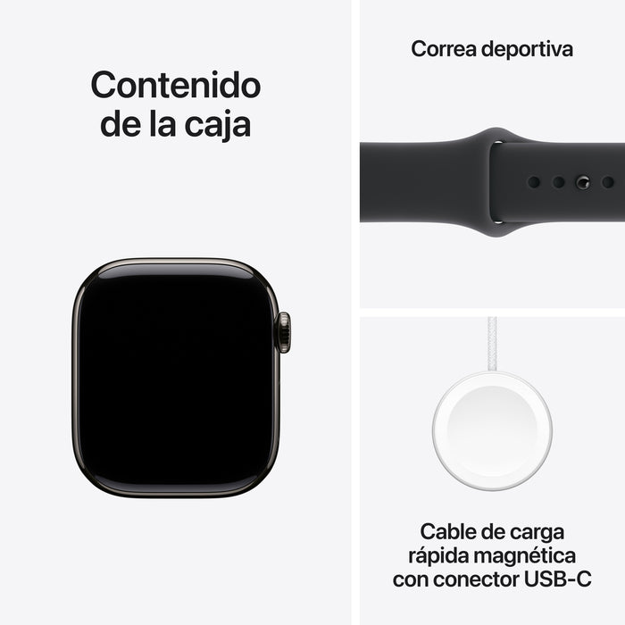 EAN 0195950471502 - Apple Watch Series 11 OLED 42 mm Digital 374 x 446 Pixeles Pantalla táctil 5G Titanio Wifi GPS (satélite) imagen 8