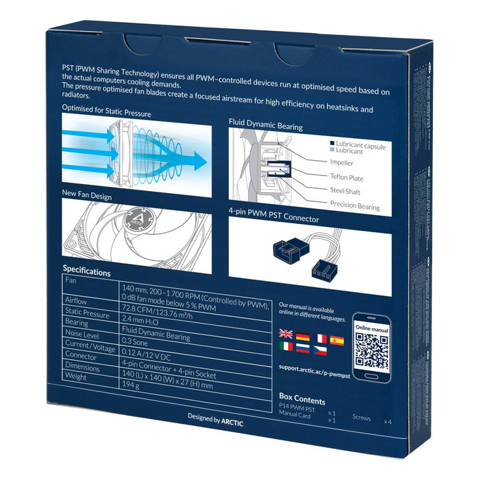 EAN 4895213701563 - ARCTIC P14 PWM PST Carcasa del ordenador Ventilador 14 cm Negro imagen 7