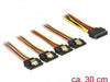 EAN 4043619601578 - DeLOCK 60157 cable de SATA 0,3 m SATA de 15 pines 4 x SATA de 15 pines Multicolor imagen 2