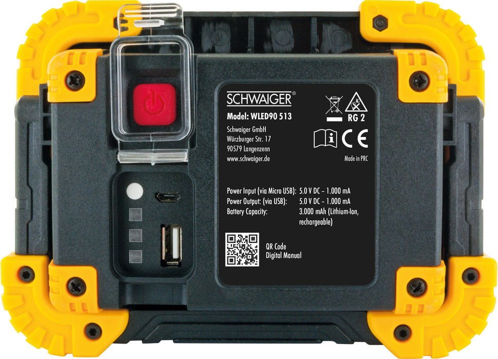 EAN 4004005034752 - Schwaiger WLED90 513 luz de trabajo Negro, Amarillo LED imagen 5