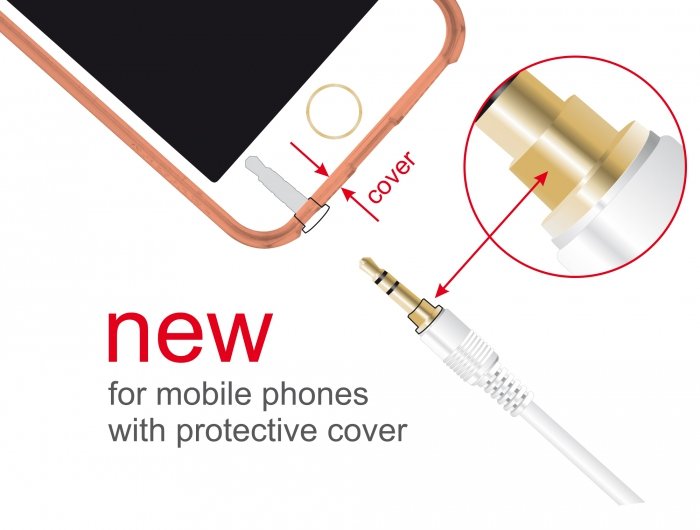 Delock Klinkenverlängerungscable 3,5 Mm 3 Pin Stecker Zu Buchse 1 M Weiss