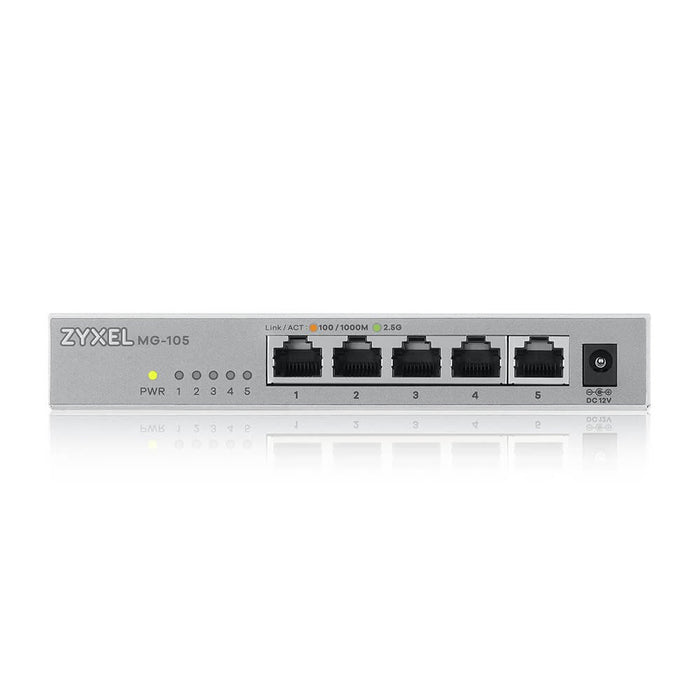 EAN 4718937620203 - Zyxel MG-105 No administrado 2.5G Ethernet (100/1000/2500) Acero imagen 1