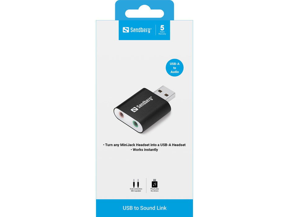 EAN 5705730133336 - Sandberg 133-33 tarjeta de audio 2.0 canales imagen 2