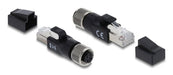 EAN 4043619908325 - DeLOCK 90832 cambiador de género para cable M12 4-pin RJ-45 Negro imagen 2