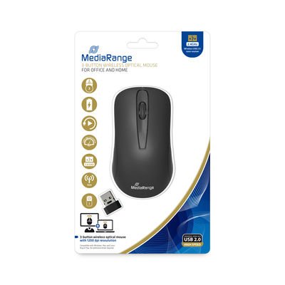 EAN 4260459619581 - MediaRange MROS209 ratón Oficina mano derecha RF inalámbrico Óptico 1200 DPI imagen 4