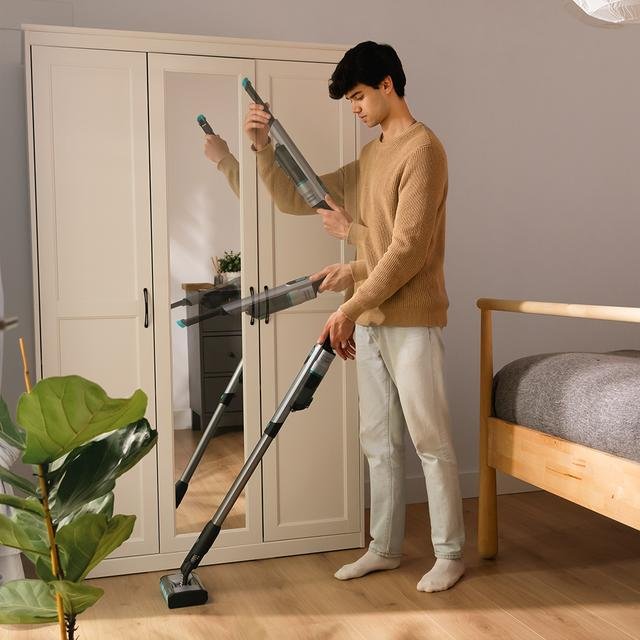 EAN 8435484084086 - Cecotec Scoba 2100 Twice Aspiradora vertical Batería Secar Ciclónico Sin bolsa 210 W Negro, Azul imagen 3