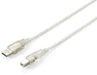 EAN 4015867108017 - Equip 128651 cable USB USB 2.0 3 m USB A USB B Plata, Transparente imagen 1
