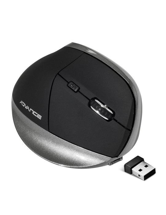 Ratón Inalámbrico Ergonómico Advance Vertical Plus (Negro)
